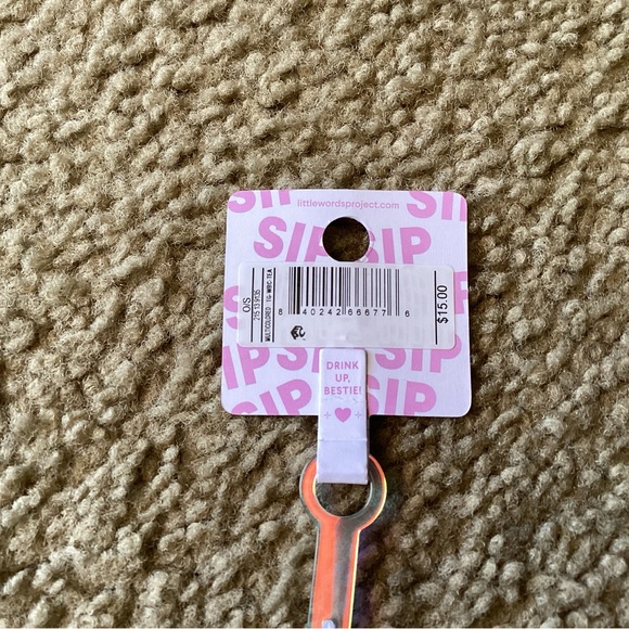 Little Words Project Teacher Water Bottle Charm NWT - Picture 3 of 3